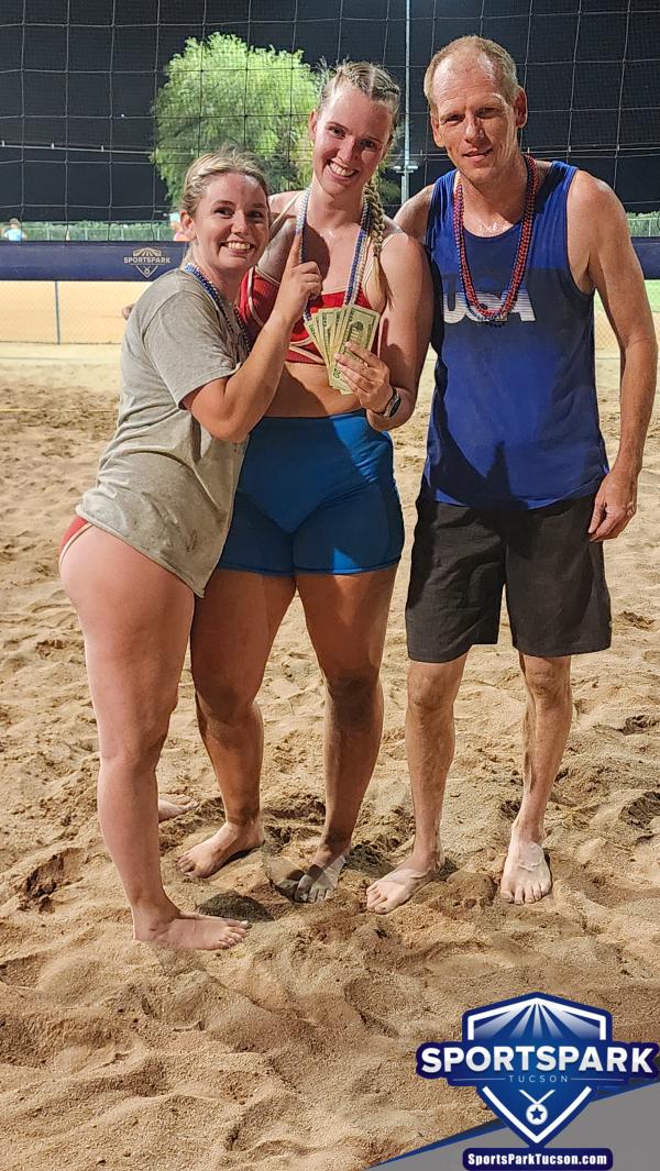 Jul 6th Sand Volleyball Tournament Reverse Co-ed 3v3 Champions