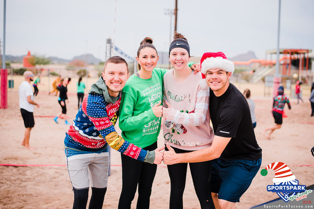 Dec 15th Ugly Sweater Volleyball Tournament Co-ed 4v4 - A/B , Team: Blockin' Around the Christmas Tree