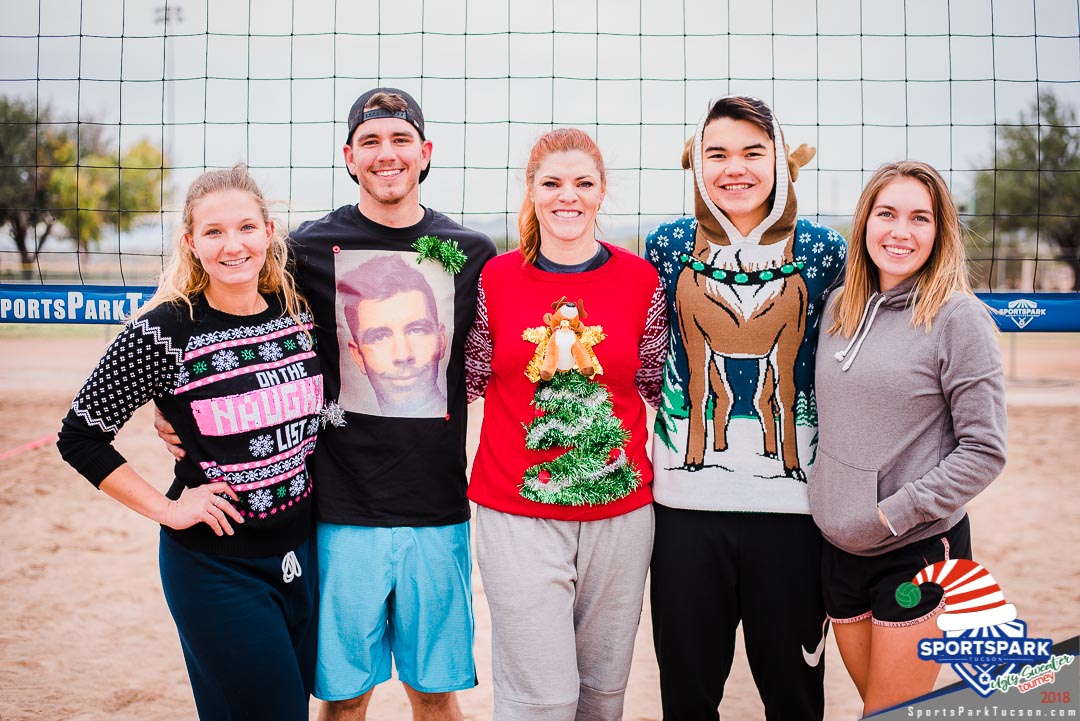 Dec 15th Ugly Sweater Volleyball Tournament Co-ed 4v4 - A/B , Team: Jingle Our Bells