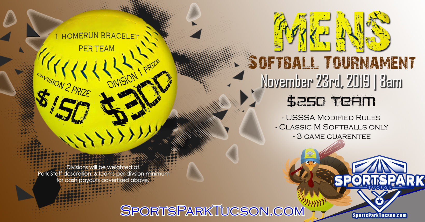 November 23rd, 2019 Softball Tournament Men's 10v10 - Upper & Lower