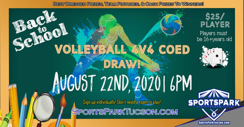 Aug 22nd Volleyball Tournament Co-ed 4v4 Draw