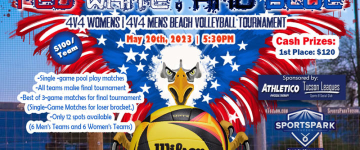 May 20th Sand Volleyball Tournament Men’s & Women’s 4v4