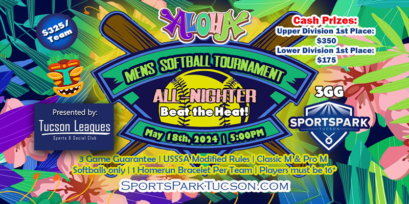 May 18th Softball Tournament Men's 10v10